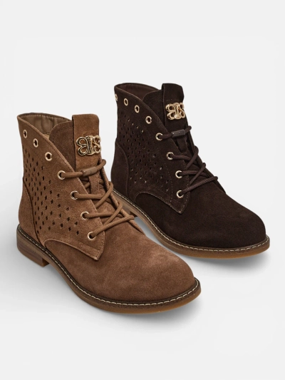 Ažuursed naturaalsest nahast naiste poolsaapad Aurelias