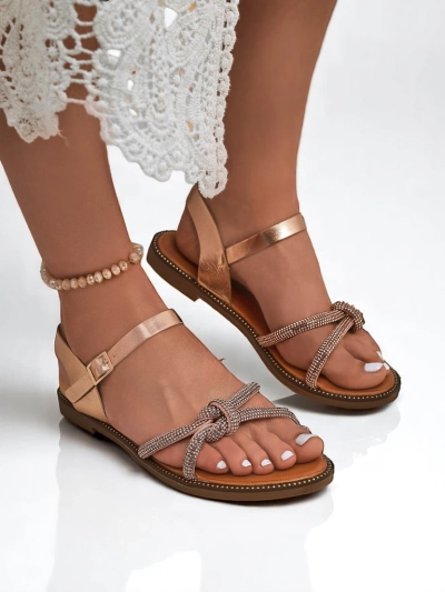 Royalfashion Женские сандалии с декоративными цирконами Bella Shine
