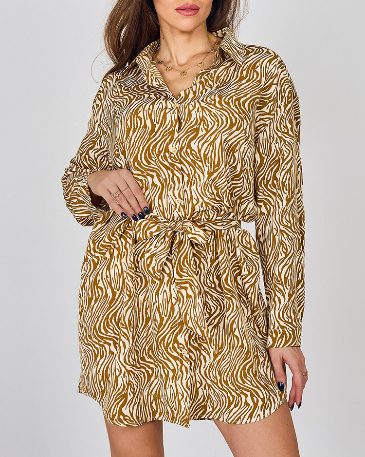 Женское мини-платье Royalfashion в узоре "а'ля зебра"