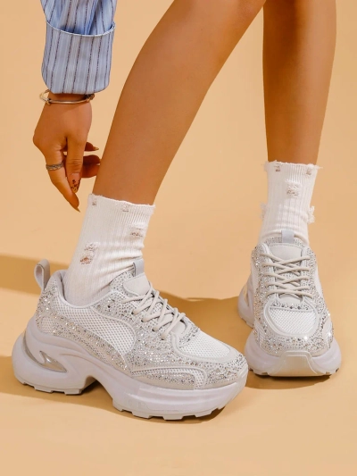Женские спортивные кроссовки Royalfashion с камнями Bloss
