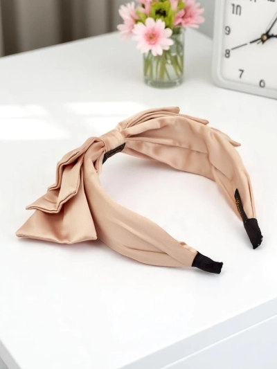 Royalfashion Атласная повязка на волосы с бантом Celine
