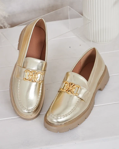 Золотые Мокасины Chloé Элегантный Женский Стиль