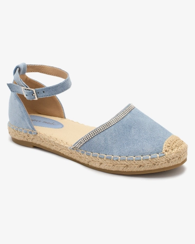 Royalfashion Женские эспадрильи с цирконами синего цвета Rieta