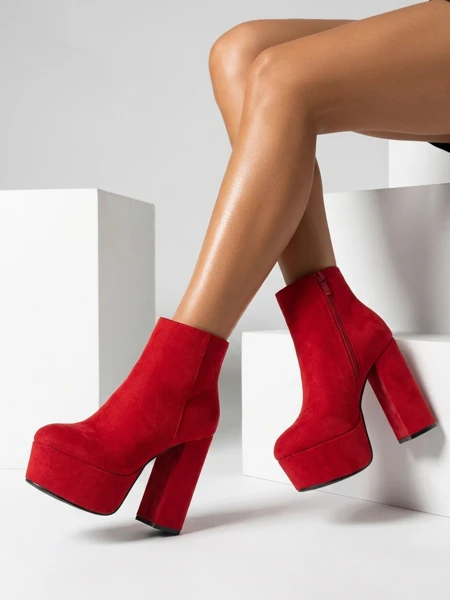 Red Allia high stiletto boots - Footwear
