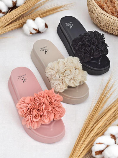 Royal Fashion Women's Freesia Sandals with Small Flowers