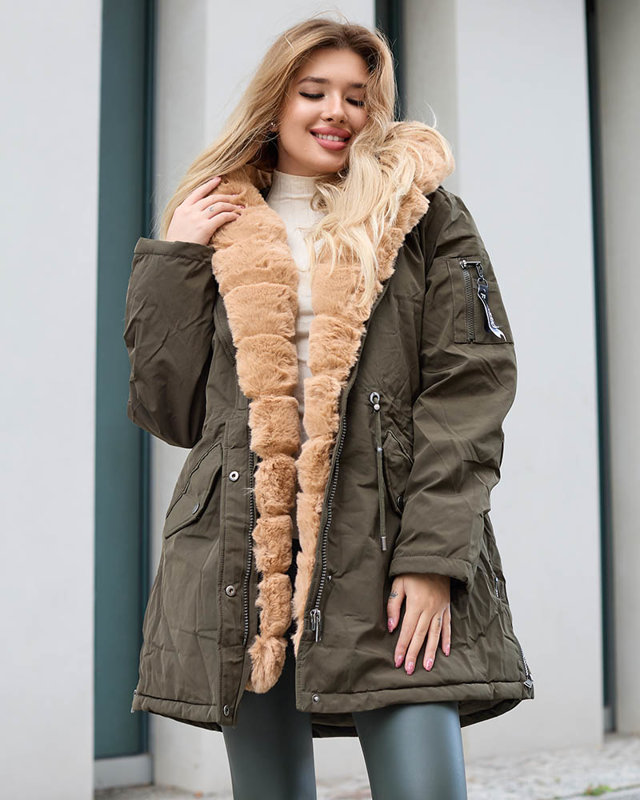 Naiste roheline talvejope PLUSS SUURUS - Riietus