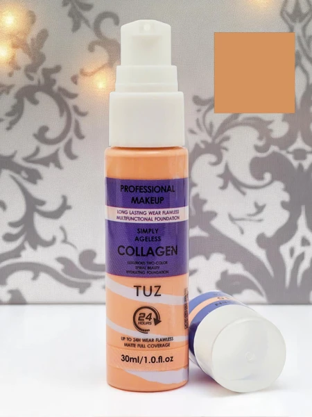 Moisturizing two-color face foundation with collagen Warm Beige