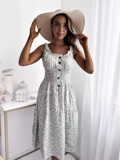 Floral Mint naiste põlve pikkune kleit Rõivad