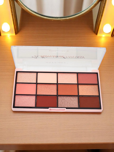 ANYLADY Palette of 12 eyeshadows with glitter and matte finishes Champagne Ruby Glamour