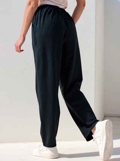 Royalfashion Cotton straight women’s fabric trousers