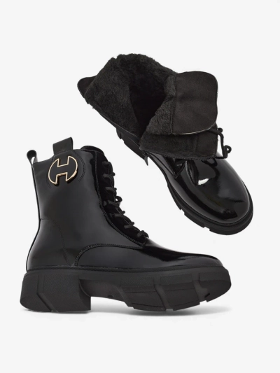 Naiste Saapad Athena Mustad Nahast Elegantsed Sügiseks