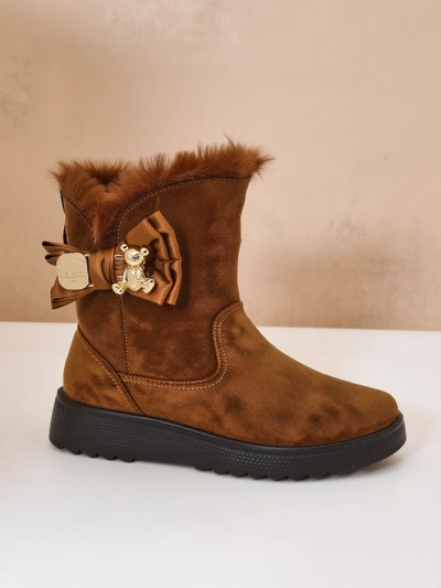 Royalfashion Women's snow boots with a bow Kiebbi