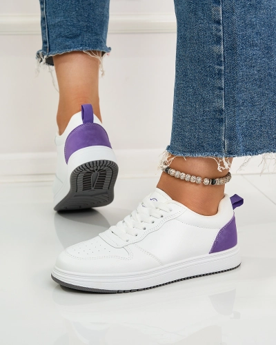 Royalfashion White and purple Colorburst Classics sports shoes