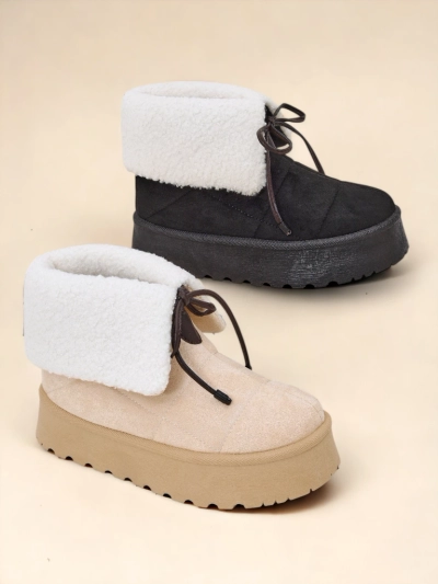 Женские снежные ботинки Royalfashion с шнуровкой Wdeno