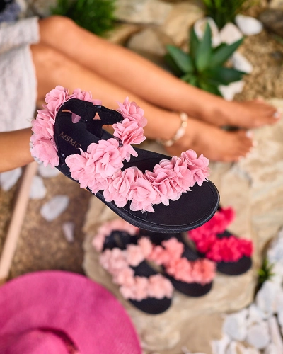 Royalfashion Розовые женские сандалии с цветами Alferroy