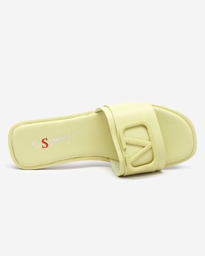 Зеленые женские тапочки Cartec из экокожи - Обувь