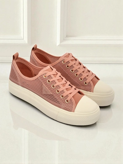 Afrodyta Rosa Women's Sneakers – Breathable Pink Fabric Shoes for Summer