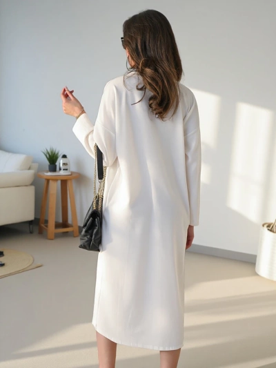 Royalfashion Naiste midi suurused kangast kleit lilledega