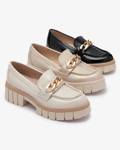 Lakitud naiste mokassinad mustad Aquan- Footwear