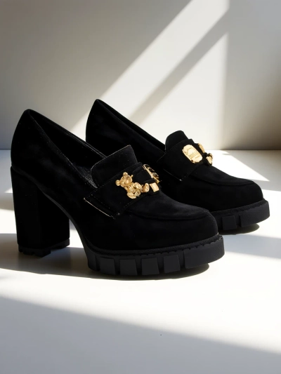 Katherine Elegante Mustad Seemisnahast Kontskingad