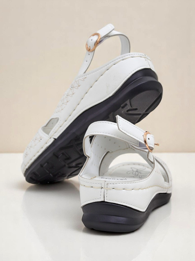 Royalfashion Женские босоножки на низкой танкетке Comfort Chic