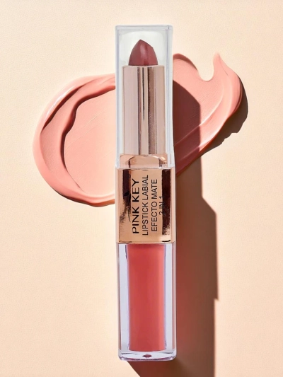 Matte lipstick in stick and liquid form 2-in-1 Cinnamon Latte