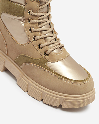 Light brown women's insulated trapper boots Kasemi- Footwear