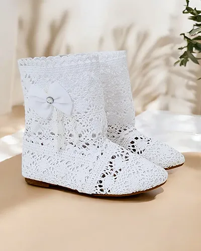 Royalfashion Children's openwork boots with bow Geggis