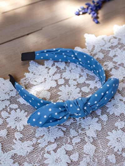 Royalfashion Juukseriba täpilise lipsuga Lilka