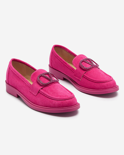 Fuchsia women's moccasins with decoration Fogras- Footwear