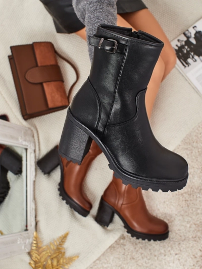 Women's Sylvarra Eco-Leather Heeled Ankle Boots