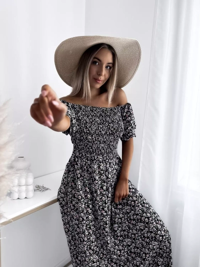 Must naiste lilleline midi-kleit - Rõivad