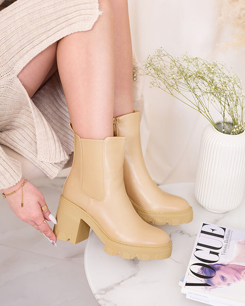 Royalfashion Beige women's Atherta stiletto boots