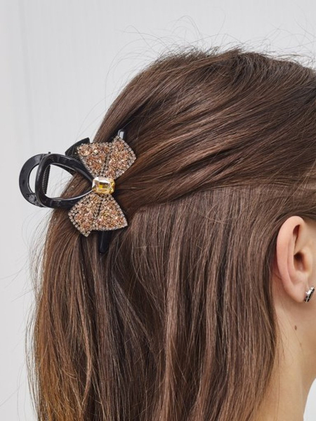 Royalfashion Заколка для волос с бантом из циркония