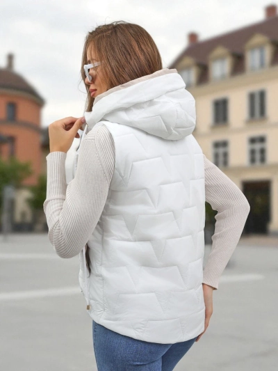Женская стеганая жилетка с капюшоном Crimson Haze
