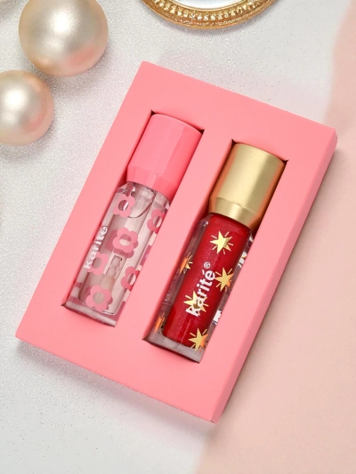 Glitter Lip Gloss and Clear Lip Gloss 2in1 Wine Room