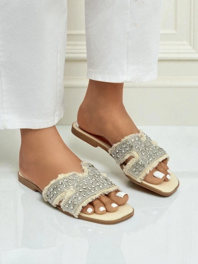 Royalfashion Women's sandals with rhinestones CrystalEase
