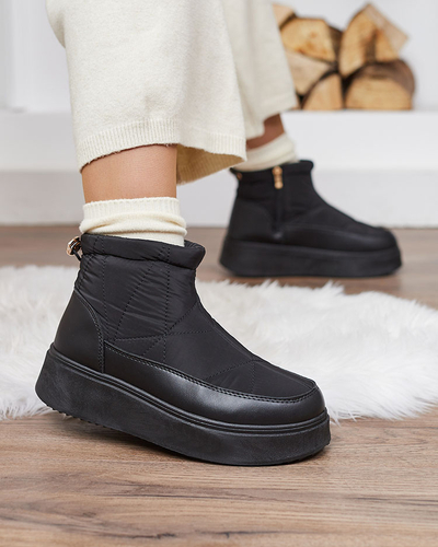 Royalfashion Naiste mustad liibuvad lumesaapad Armeda