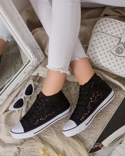 Royalfashion Женские кроссовки с ажурным никелем