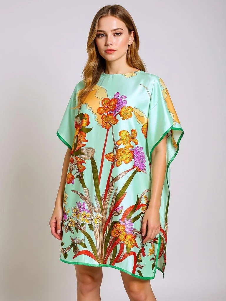 Royalfashion Calista pareo dress - multi-colored lightness and elegance