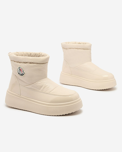 Royalfashion Naiste liibuvad lumesaapad kreemikat värvi Ademra