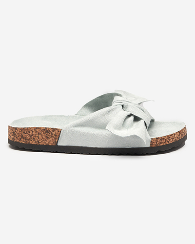 Sinised naiste öko-seemisnahast sussid kaarega Ewerka - Jalatsid