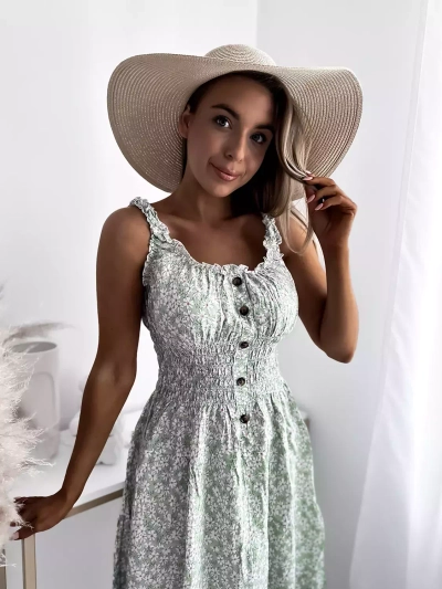 Floral Mint naiste põlve pikkune kleit Rõivad