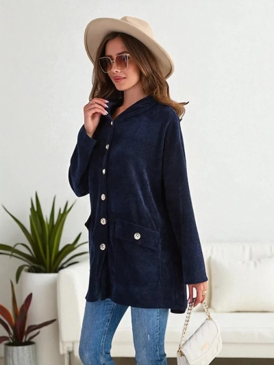 Royalfashion Kvinnar gervi med gull knappar PLUS STORLEK