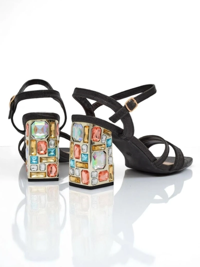 Royalfashion Women's Glitter Crystal Charm Sandals
