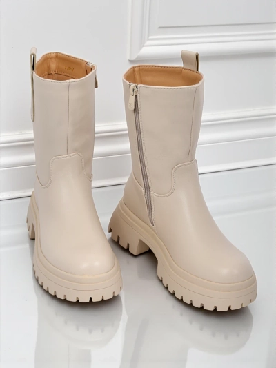 Высокие женские ботинки из экокожи Scarlet Mist