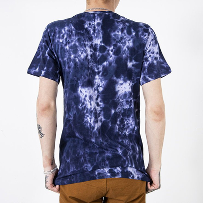 Men's purple cotton t-shirt with print - Clothing