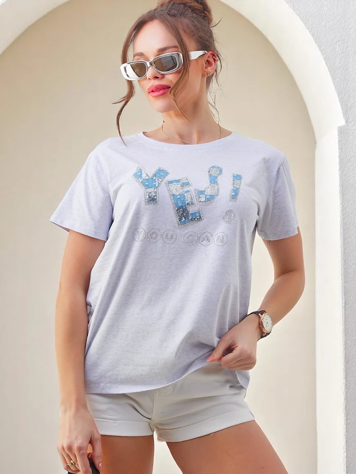 Royalfashion Naiste Puuvillane T-särk Jah!