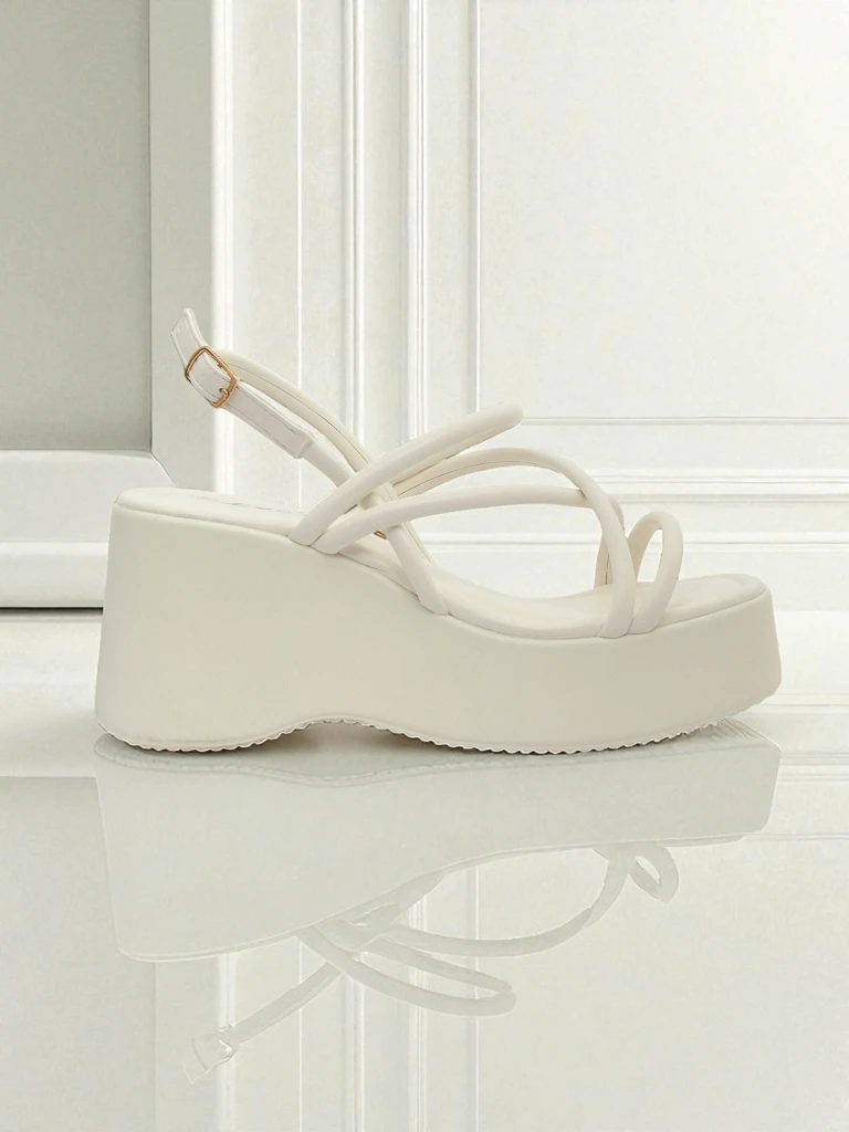 Royalfashion Women's Wedge Sandals Skyline Straps