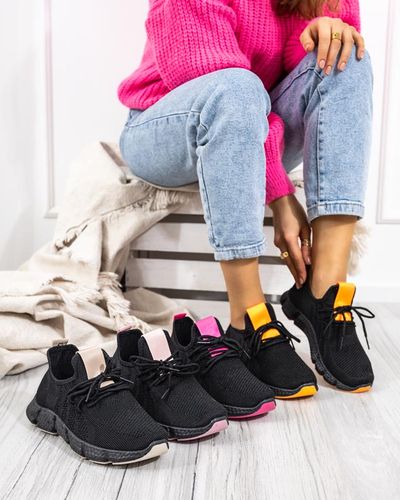 Black and orange women's sports shoes Bommgi - Footwear